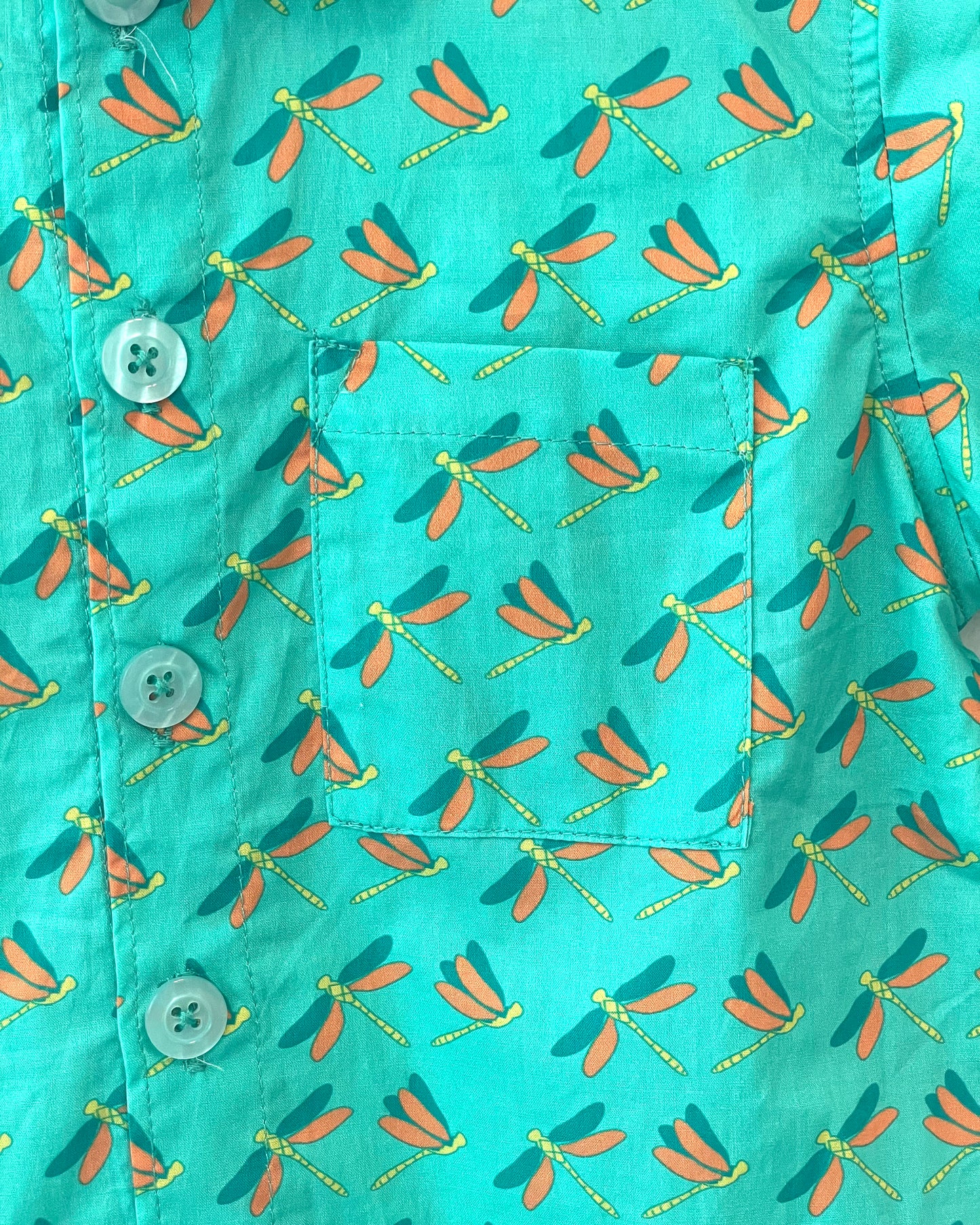 Nate Shirt - DragonFly on Green