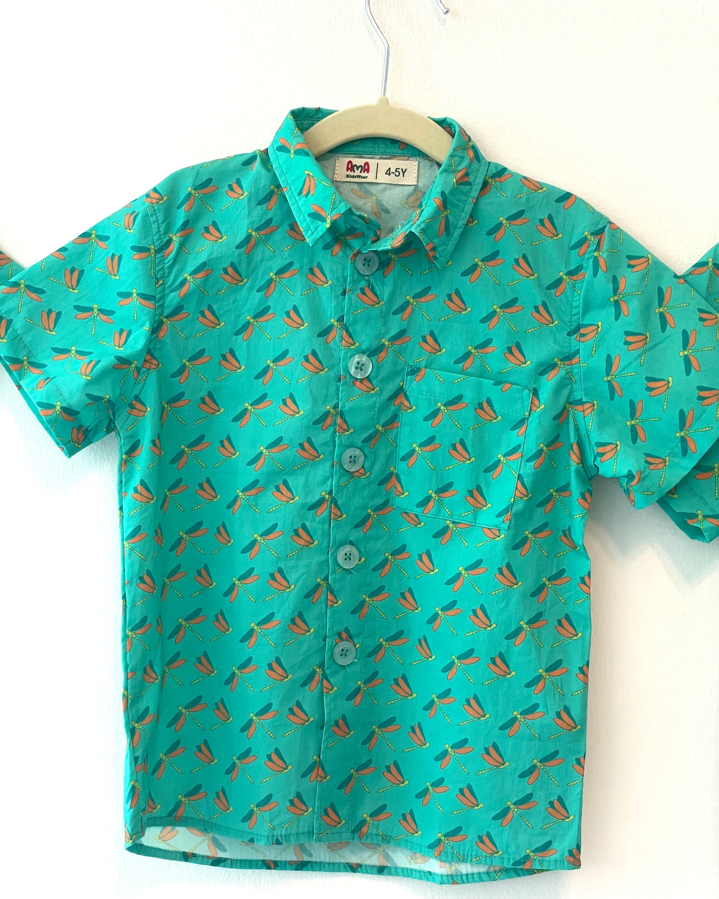 Nate Shirt - DragonFly on Green