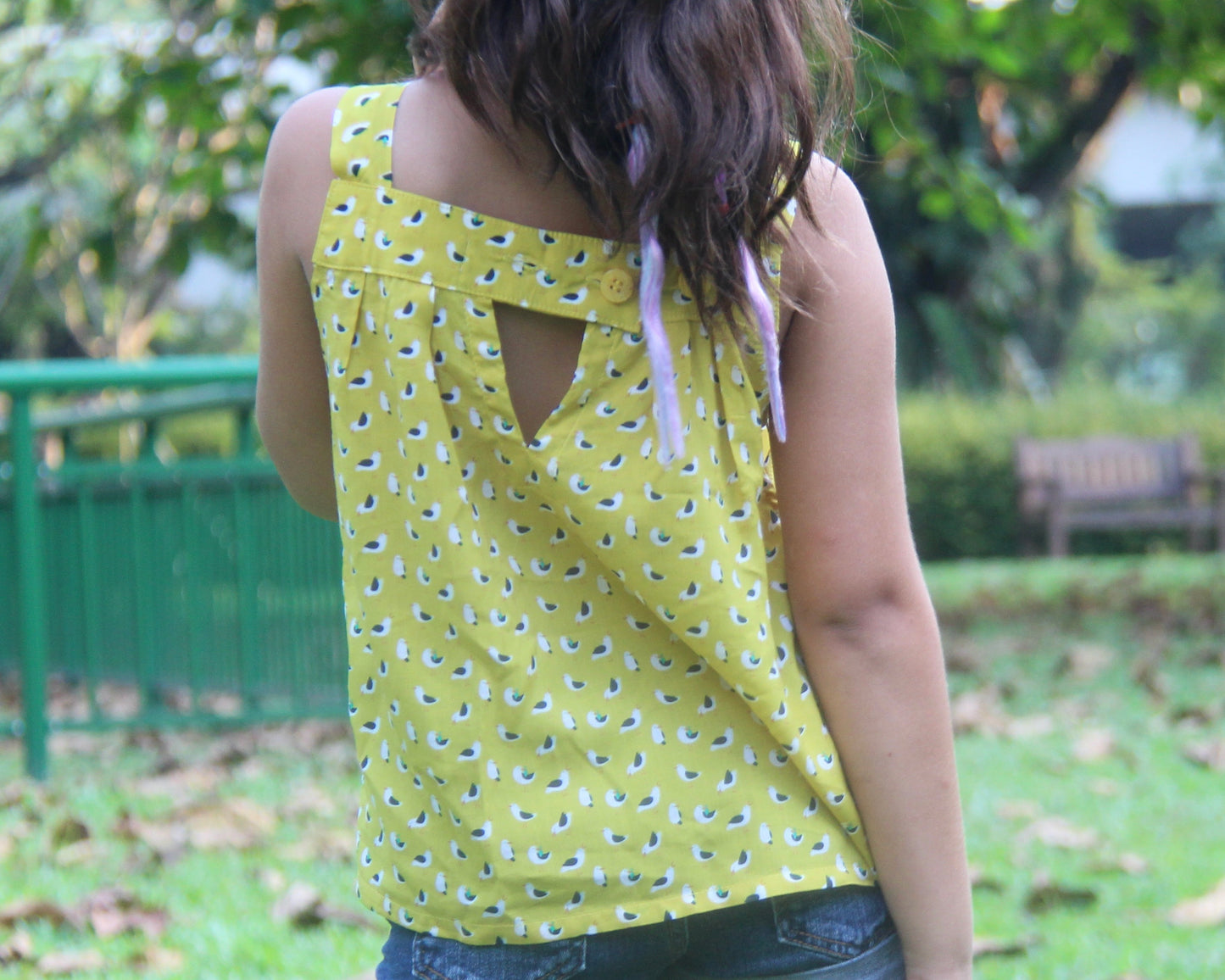 Mylah Top - Seagulls On Yellow