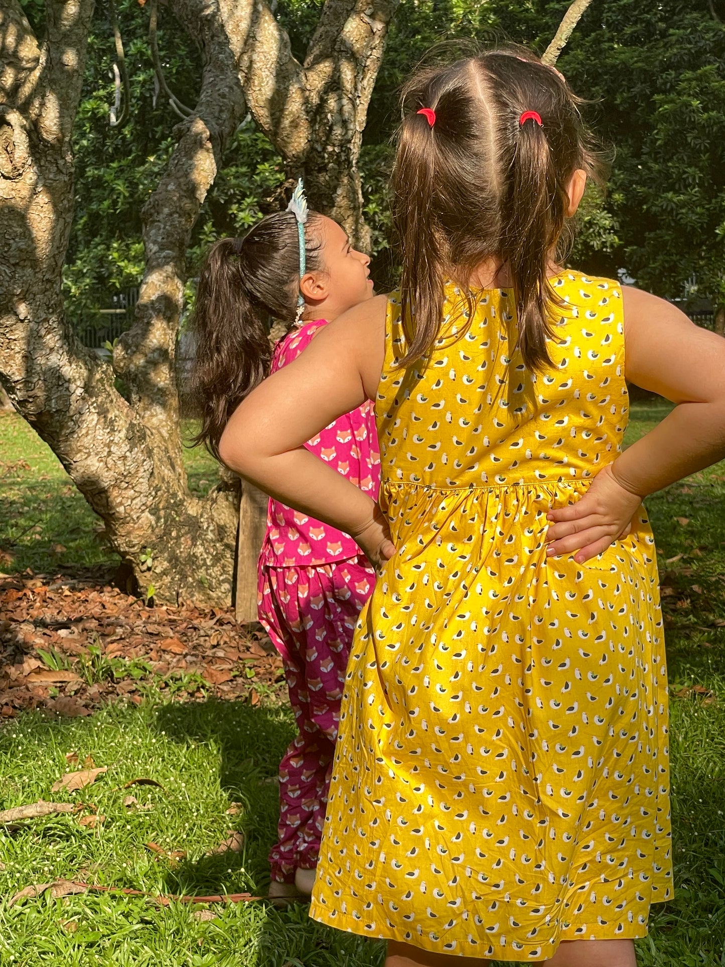 Sophie Dress - Seagulls On Yellow (Cotton)