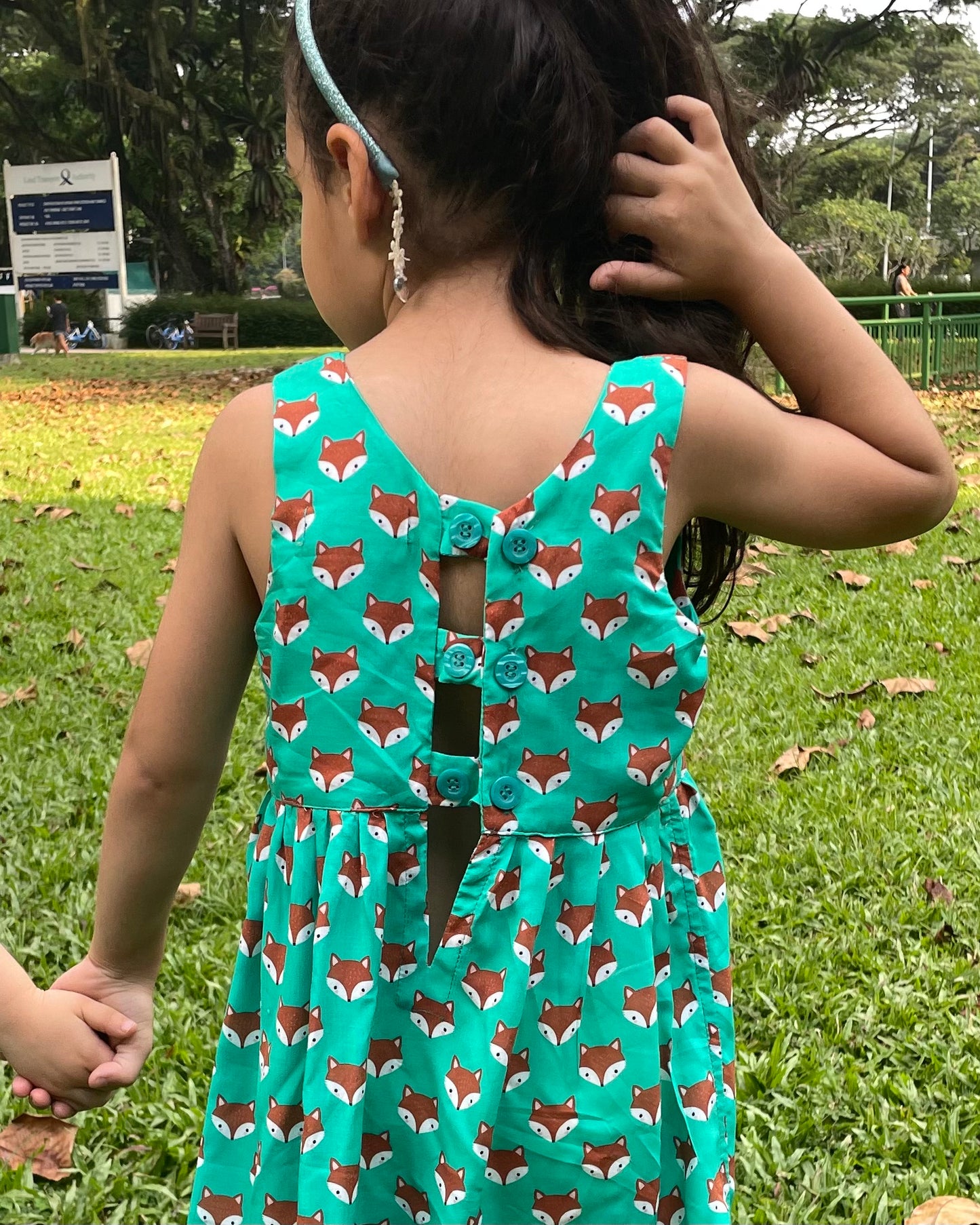 Alissa Dress - Fox On Green