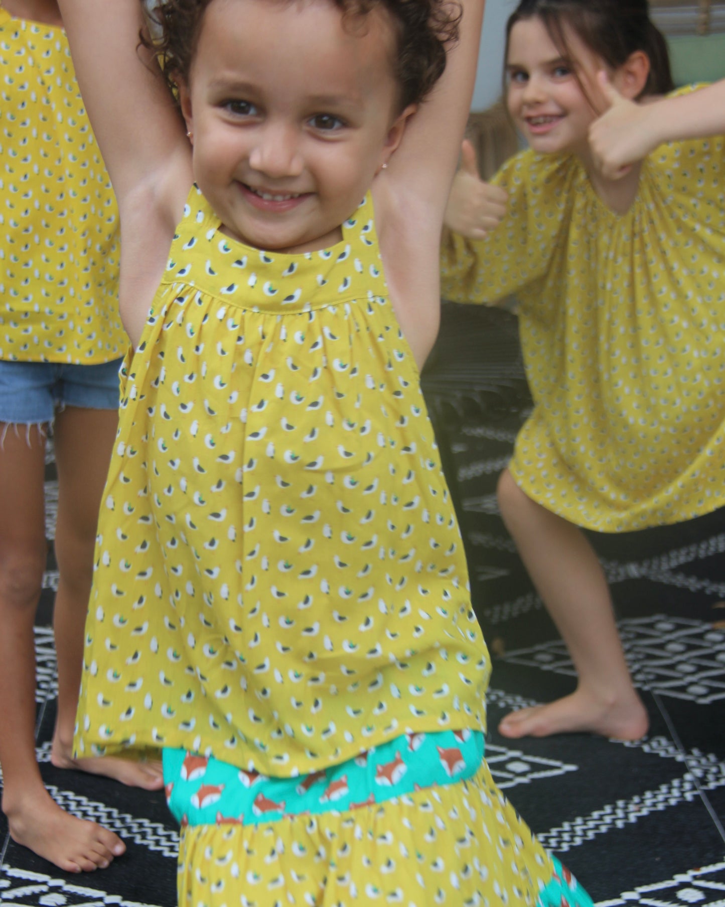 Mylah Top - Seagulls On Yellow