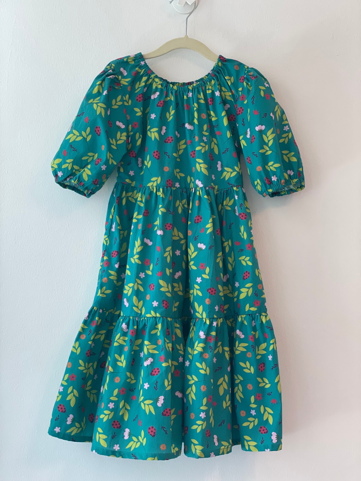 Gipsy Dress - LadyBirds on Green